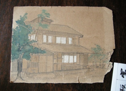 庫太さんの父、樟司さんが描いたかつての古谷家